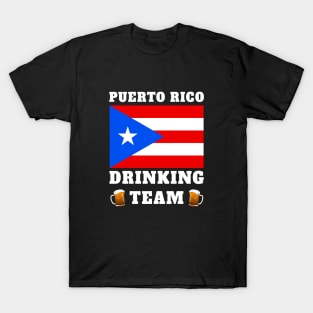 Puerto Rico Drinking Team Puerto Rican Flag T-Shirt